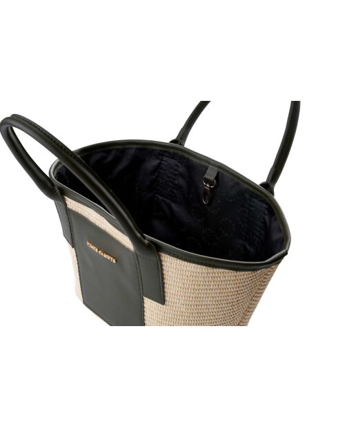 Sac à main en cuir Amalfi vert foncé - 38x12x19 cm