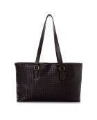 Tote bag en cuir Ragusa marron - 45x10x24 cm
