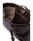 Tote bag en cuir Ragusa marron - 45x10x24 cm