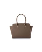 Borsa Andria in pelle tortora scuro - 32x14x27 cm