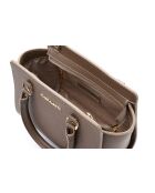 Borsa Andria in pelle tortora scuro - 32x14x27 cm
