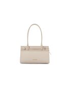 Sac bandoulière en cuir Viterbo crème - 33x12x20 cm