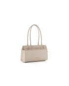 Sac bandoulière en cuir Viterbo crème - 33x12x20 cm
