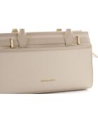 Sac bandoulière en cuir Viterbo crème - 33x12x20 cm