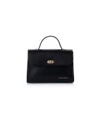 Bolso de mano Gela de piel negra - 25x9x18 cm