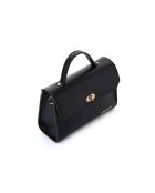 Bolso de mano Gela de piel negra - 25x9x18 cm