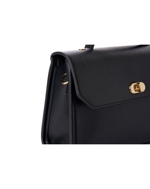 Bolso de mano Gela de piel negra - 25x9x18 cm
