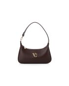 Borsa a tracolla Cosenza in pelle marrone cioccolato - 27x6,5x12,5 cm