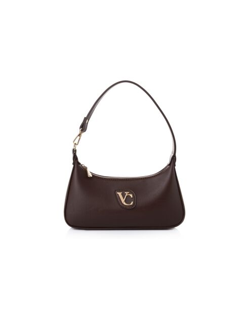 Sac bandoulière en cuir Cosenza marron chocolat - 27x6,5x12,5 cm