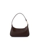 Borsa a tracolla Cosenza in pelle marrone cioccolato - 27x6,5x12,5 cm