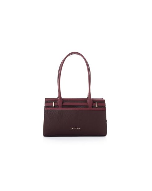 Sac bandoulière en cuir Viterbo bourgogne - 33x12x20 cm