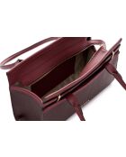 Bandolera de piel Viterbo burdeos - 33x12x20 cm