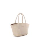 Sac à main en cuir Amalfi crème - 38x12x19 cm