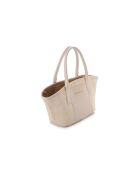 Sac à main en cuir Amalfi crème - 38x12x19 cm
