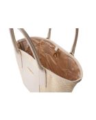 Sac à main en cuir Amalfi crème - 38x12x19 cm