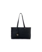 Bolso Ragusa de piel negra - 45x10x24 cm