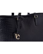 Bolso Ragusa de piel negra - 45x10x24 cm