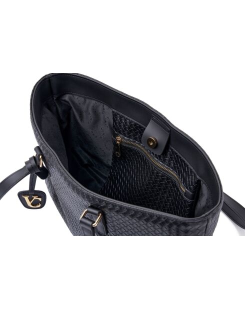 Bolso Ragusa de piel negra - 45x10x24 cm