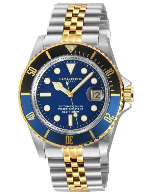 Reloj automático Eterno de acero inoxidable, movimiento automático NH 35 de Japón, azul/plata/dorado