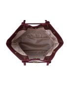 Tote bag en cuir Prato bourgogne - 52x13x27 cm