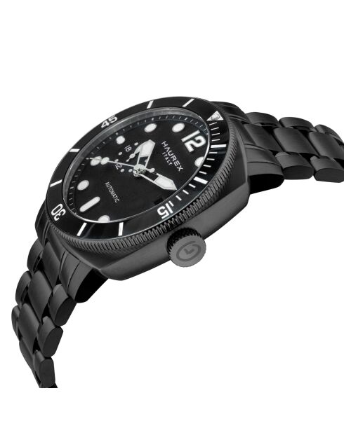 Reloj automático Fortezza de acero inoxidable, movimiento Miyota MD309G negro