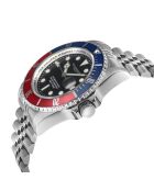 Reloj automático Eterno de acero inoxidable, movimiento automático NH 35 de Japón, negro/plateado