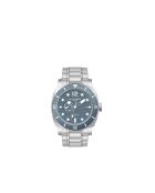 Reloj automático Fortezza Miyota MD309G de acero inoxidable, movimiento azul/plateado