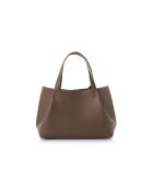 Bolso Monza de piel marrón oscuro - 35x12x20 cm