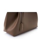 Bolso Monza de piel marrón oscuro - 35x12x20 cm