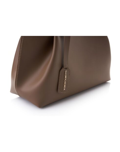 Bolso Monza de piel marrón oscuro - 35x12x20 cm
