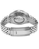 Reloj automático Abisso de acero inoxidable con movimiento Miyota 9075 GMT verde/plateado