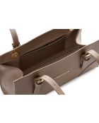 Bandolera Barletta de piel marrón oscuro - 30x9x19 cm