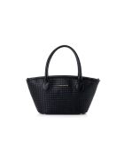 Sac à main en cuir Marsala noir - 36x12x19 cm