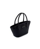 Sac à main en cuir Marsala noir - 36x12x19 cm