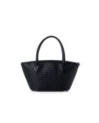 Sac à main en cuir Marsala noir - 36x12x19 cm