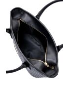 Sac à main en cuir Marsala noir - 36x12x19 cm
