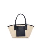 Borsa a mano nera in pelle di Amalfi - 38x12x19 cm