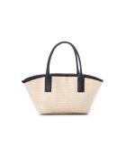 Borsa a mano nera in pelle di Amalfi - 38x12x19 cm