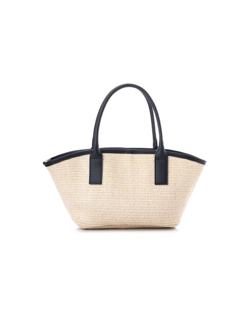 Sac à main en cuir Amalfi noir - 38x12x19 cm