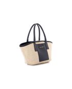 Borsa a mano nera in pelle di Amalfi - 38x12x19 cm