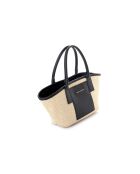 Borsa a mano nera in pelle di Amalfi - 38x12x19 cm