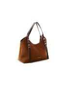 Bolso Cremona de piel ante marrón - 38x15x24 cm