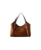Bolso Cremona de piel ante marrón - 38x15x24 cm