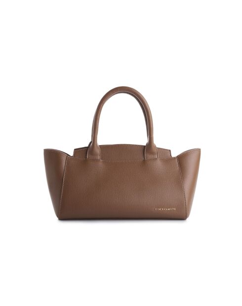 Tote bag en cuir Messina taupe - 33,5x14x15 cm