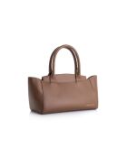 Tote bag en cuir Messina taupe - 33,5x14x15 cm