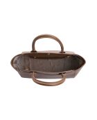 Tote bag en cuir Messina taupe - 33,5x14x15 cm