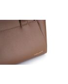 Tote bag en cuir Messina taupe - 33,5x14x15 cm