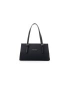 Bandolera Barletta de piel negra - 30x9x19 cm