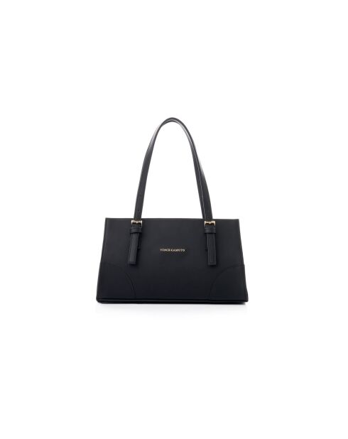 Sac bandoulière en cuir Barletta noir - 30x9x19 cm