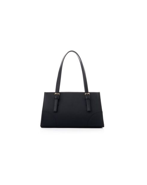 Sac bandoulière en cuir Barletta noir - 30x9x19 cm